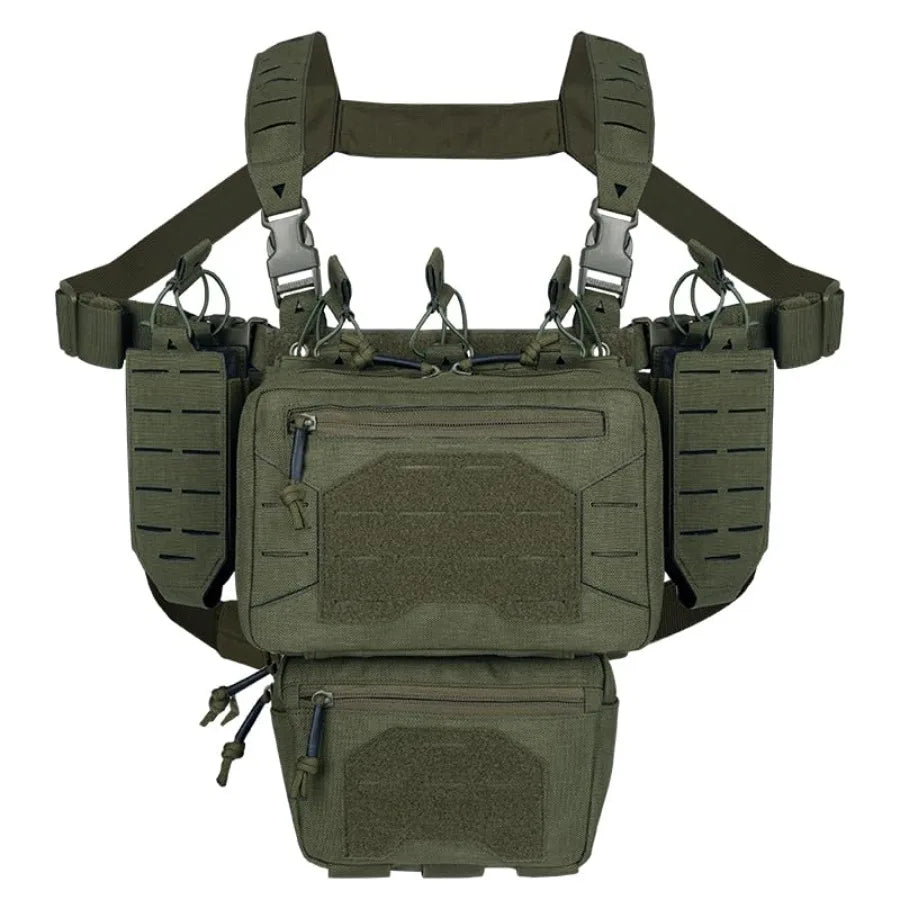 Tactical Chest Mini Rig 1000D Quick Release Vest With Pockets