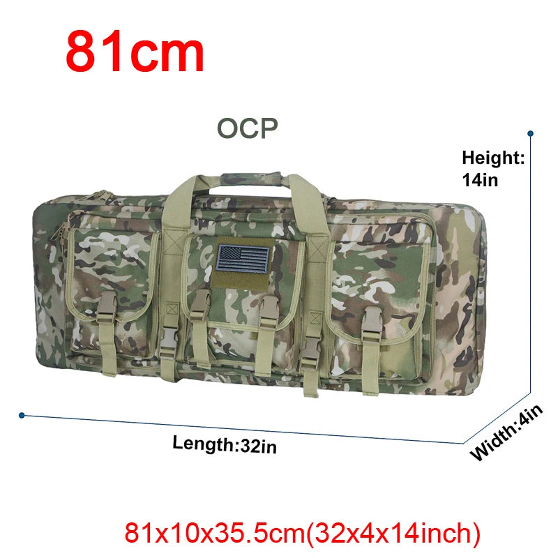 LQARMY Tactical Double Rifle Case Molle Bag Sniper Airsoft Gun