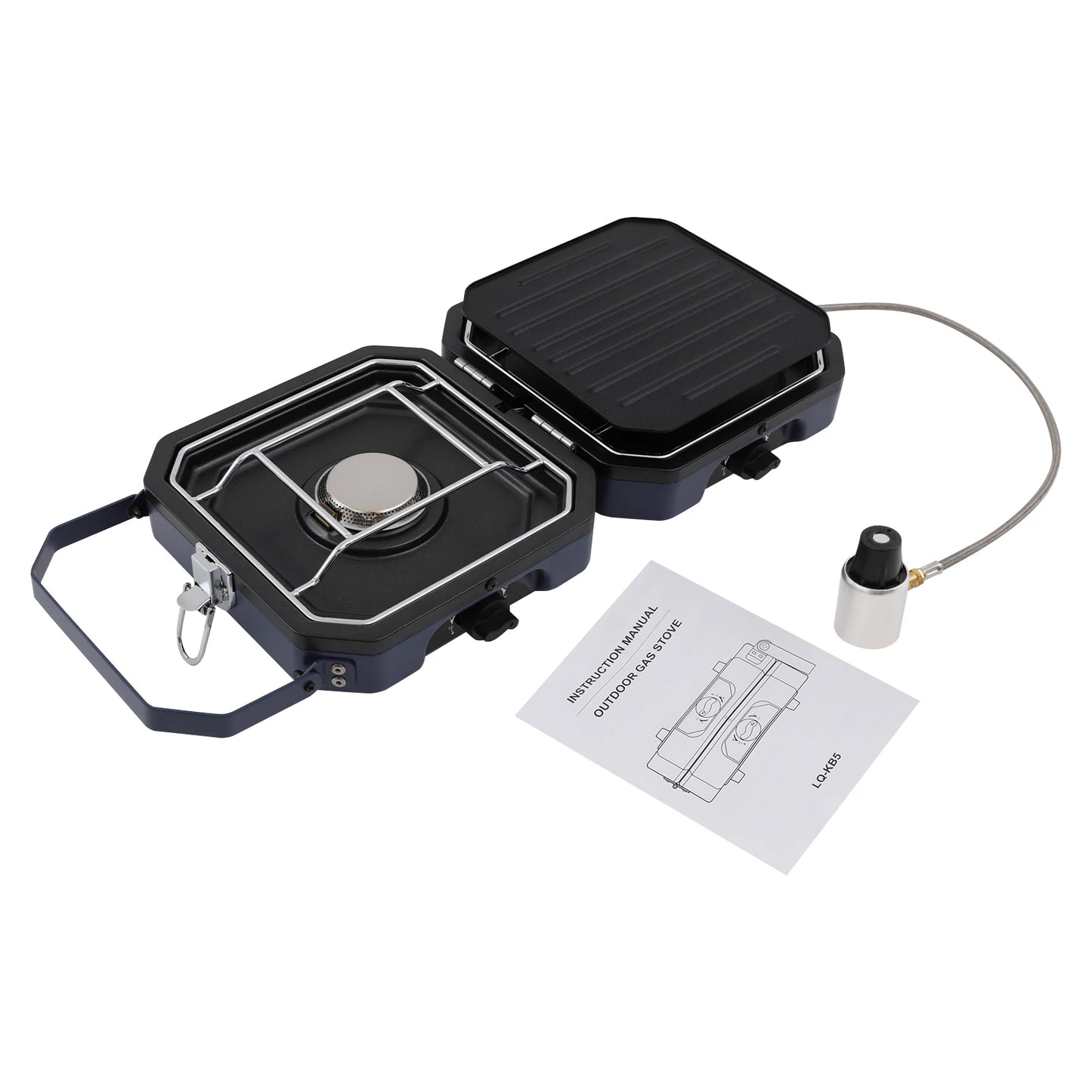 2 Burner Portable Folding Camping Gas Stove Nonstick Stainless Steel