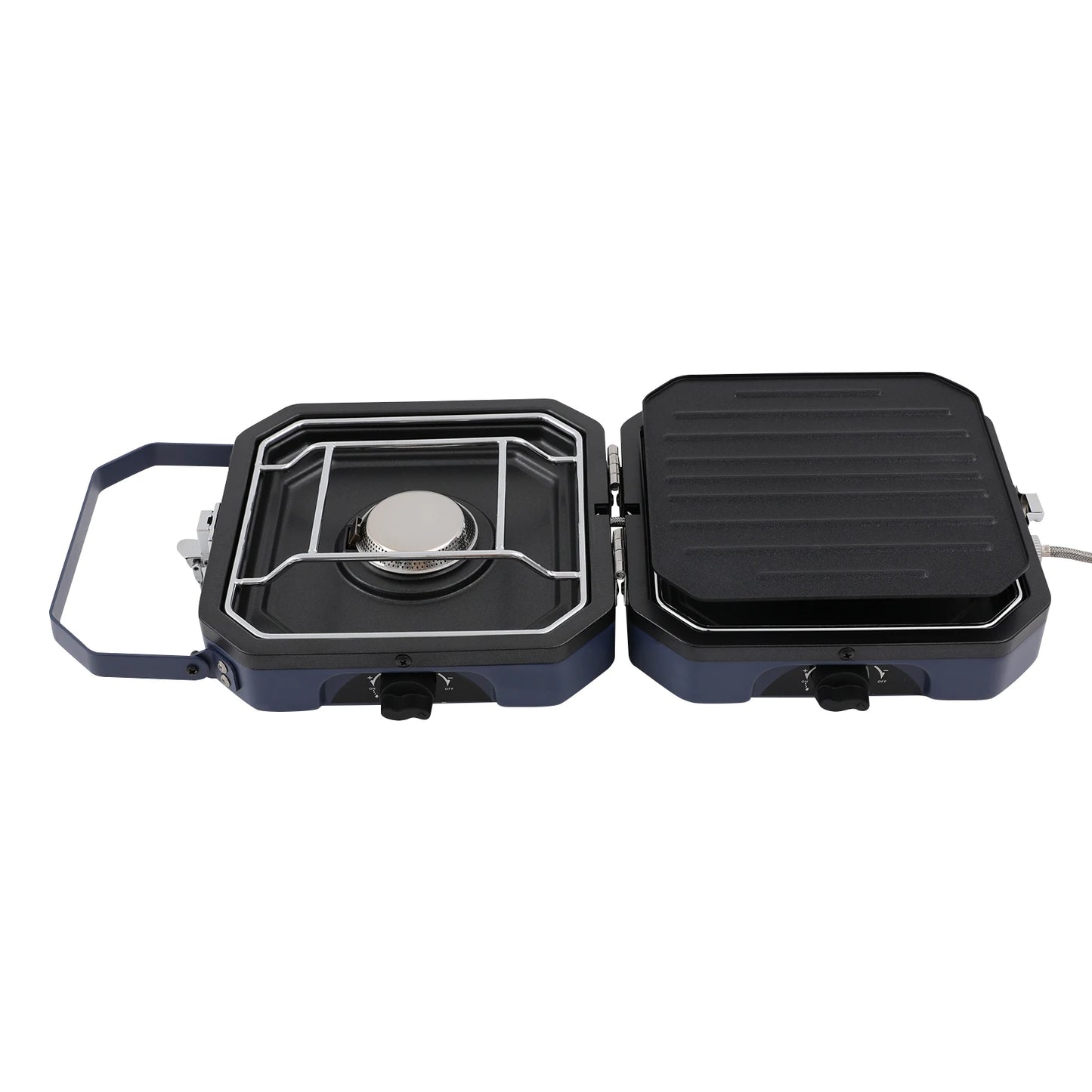 2 Burner Portable Folding Camping Gas Stove Nonstick Stainless Steel