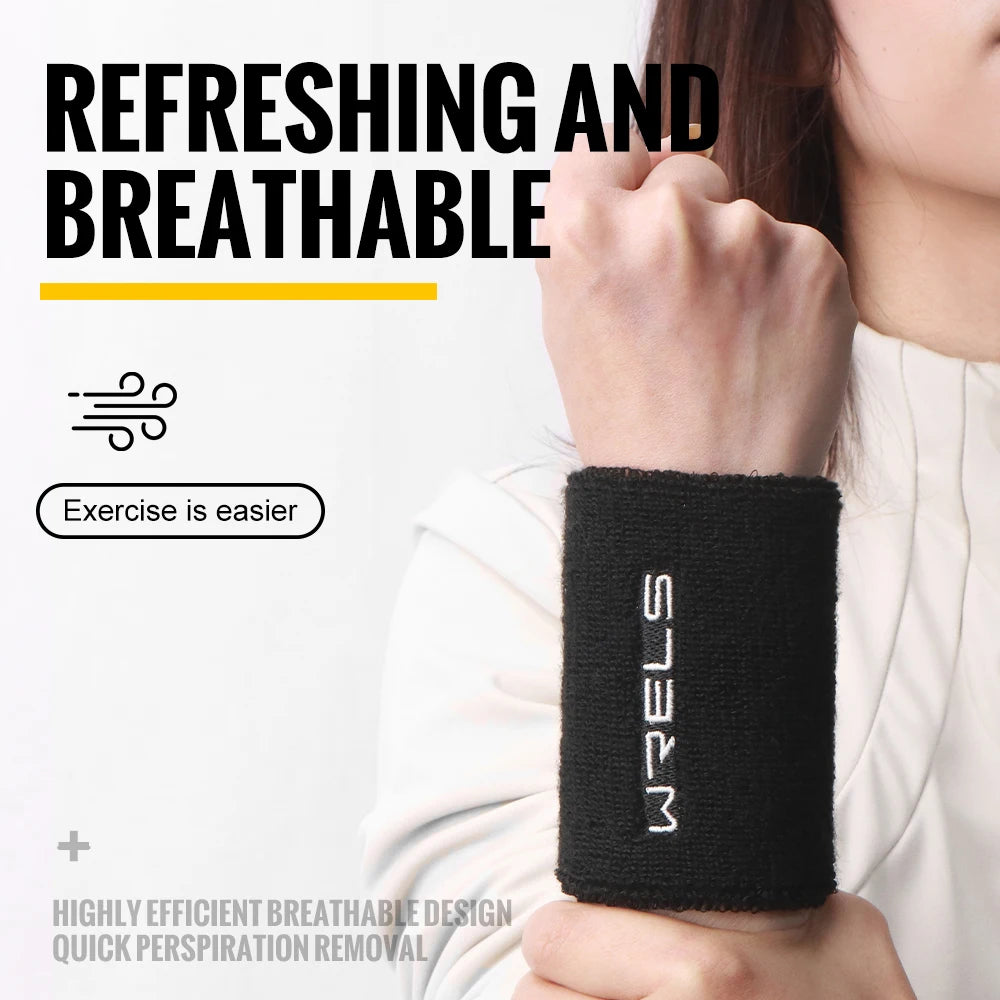 Terry Cloth Moisture Wicking Wristbands Polyester For Sports Gym