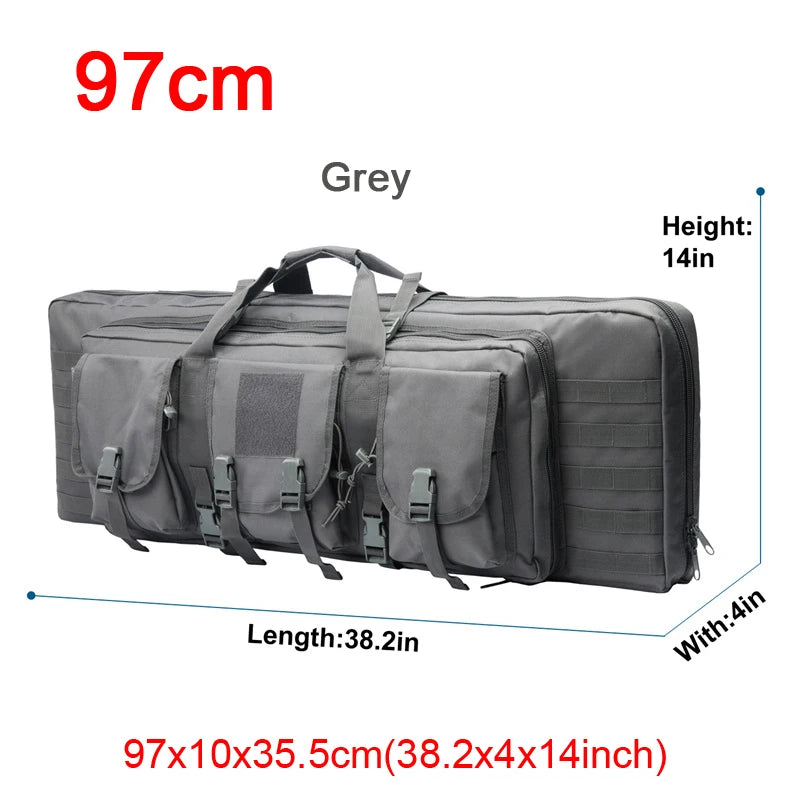 LQARMY Tactical Double Rifle Case Molle Bag Sniper Airsoft Gun