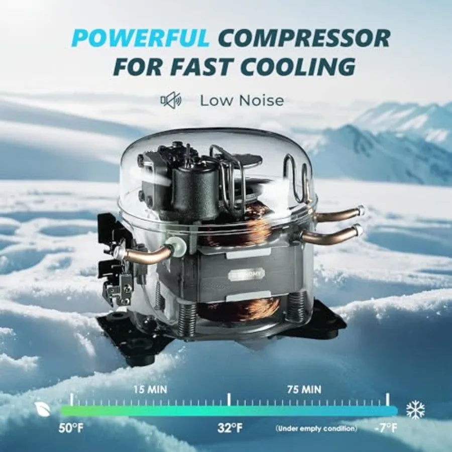 12V Portable Car Refrigerator Compressor Cooler With App Control