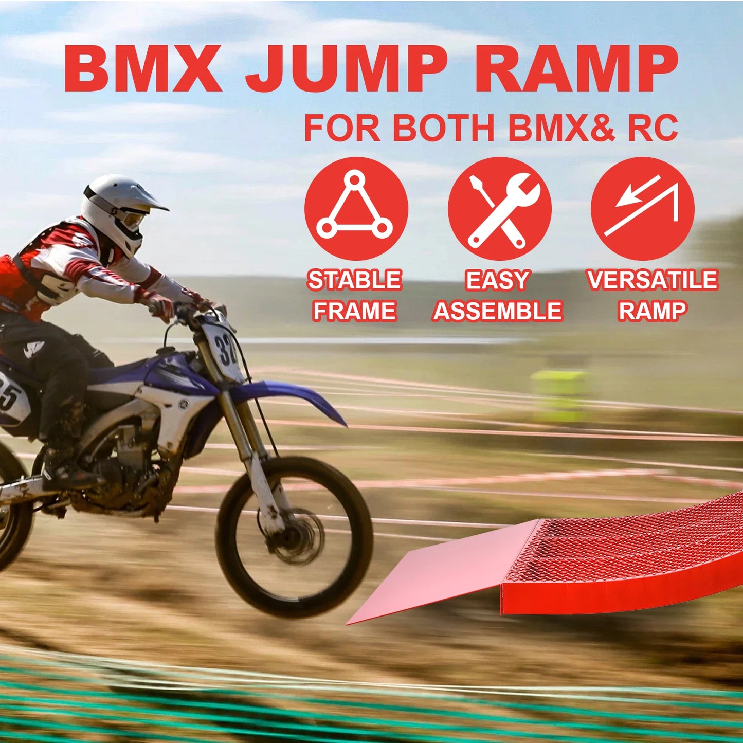 Portable Bike Ramp For BMX Skateboards And RC Cars Training