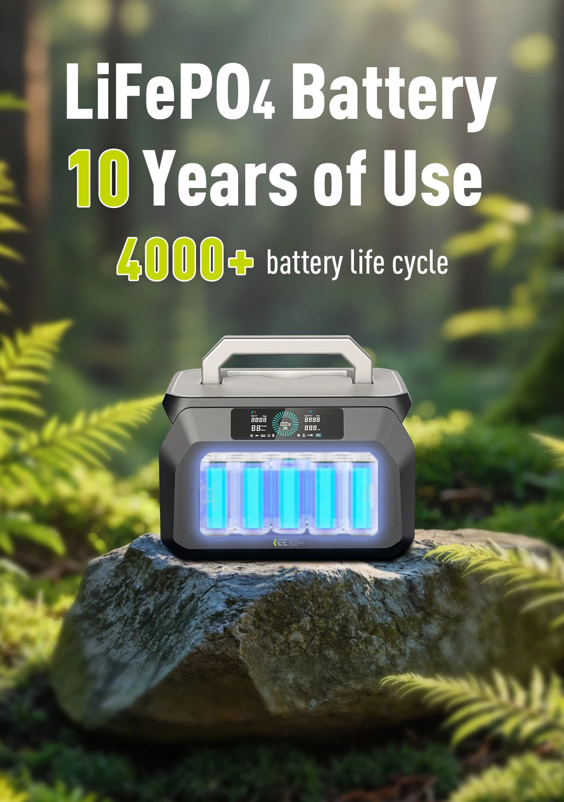 IEE 800W Portable Power Station With 512Wh LiFePO4 Battery