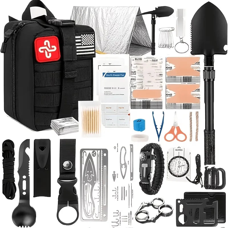 250 Piece Survival First Aid Kit IFAK EMT With Molle Bag Outdoor Gear