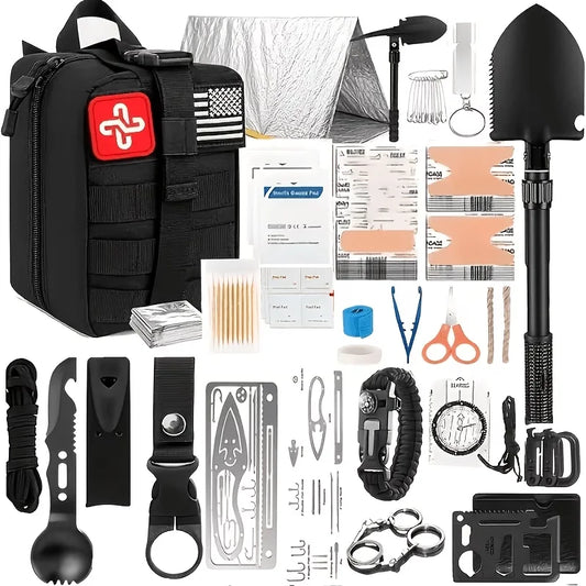 250 Piece Survival First Aid Kit IFAK EMT With Molle Bag Outdoor Gear