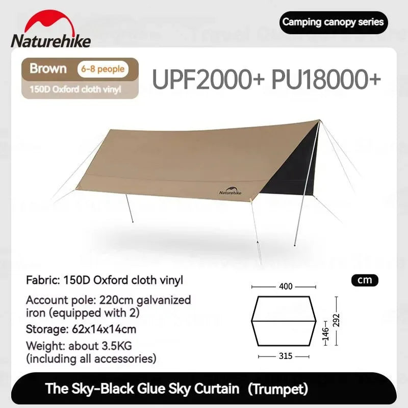 Naturehike Waterproof Canopy Sun Shelter For Outdoor Camping