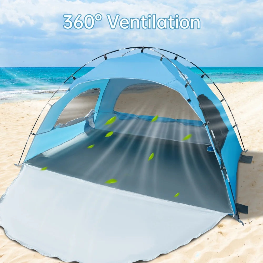 Night Cat Portable Sun Shade Tent For Three To Four People With UV Protection