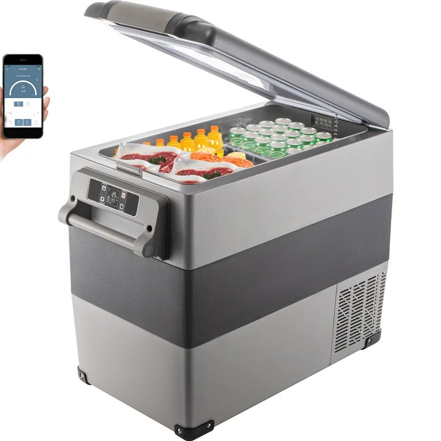 Dual Zone Portable Refrigerator Freezer Cooler For RV Car Camping