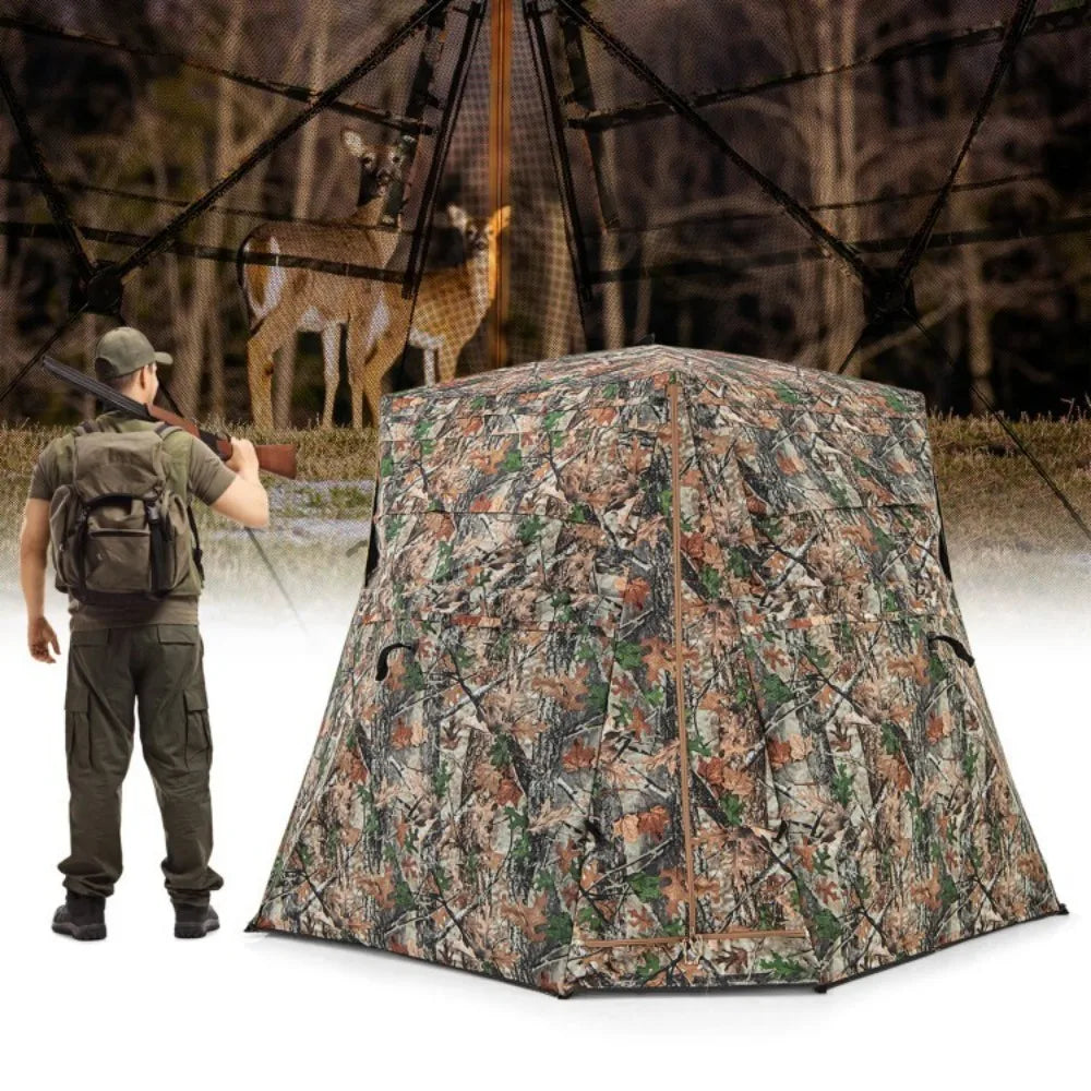 360 Degree Pop Up Hunting Blind With See Through Panels
