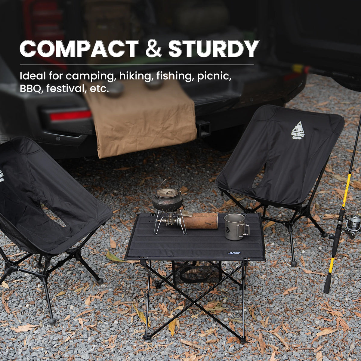 Onetrigsis Foldable Camping Table Lightweight Portable Sturdy Picnic Gear