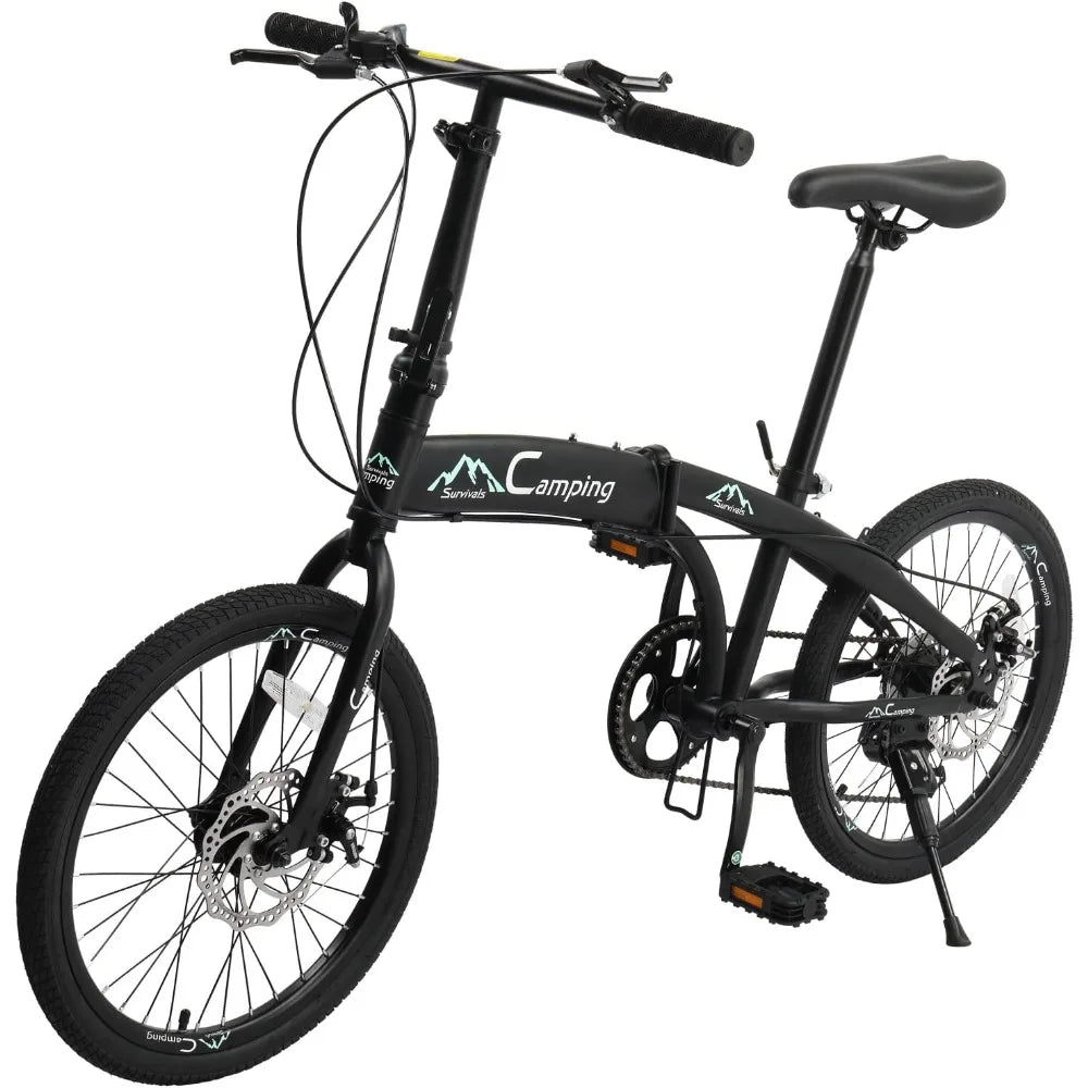 Ktaxon Folding Bike 7 Speed Adult Bicycle Lightweight