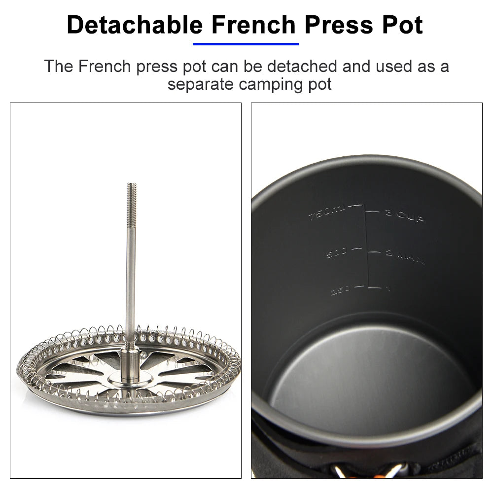 Widesea Camping Cooking System Outdoor Gas Stove With Heat Exchanger