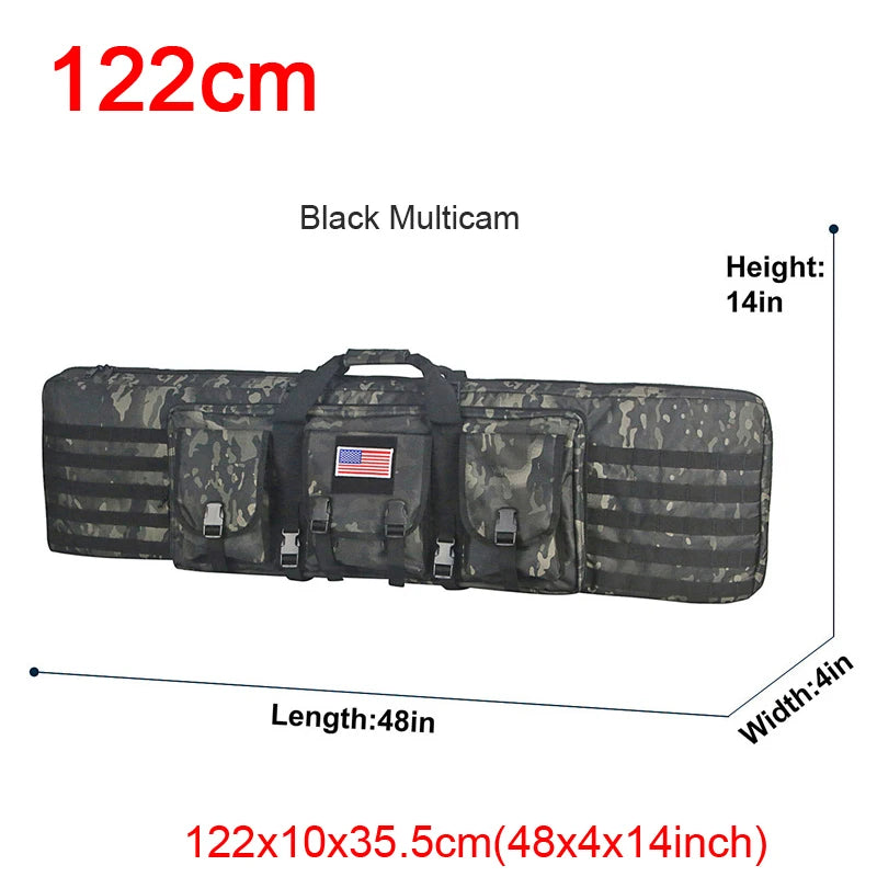 LQARMY Tactical Double Rifle Case Molle Bag Sniper Airsoft Gun