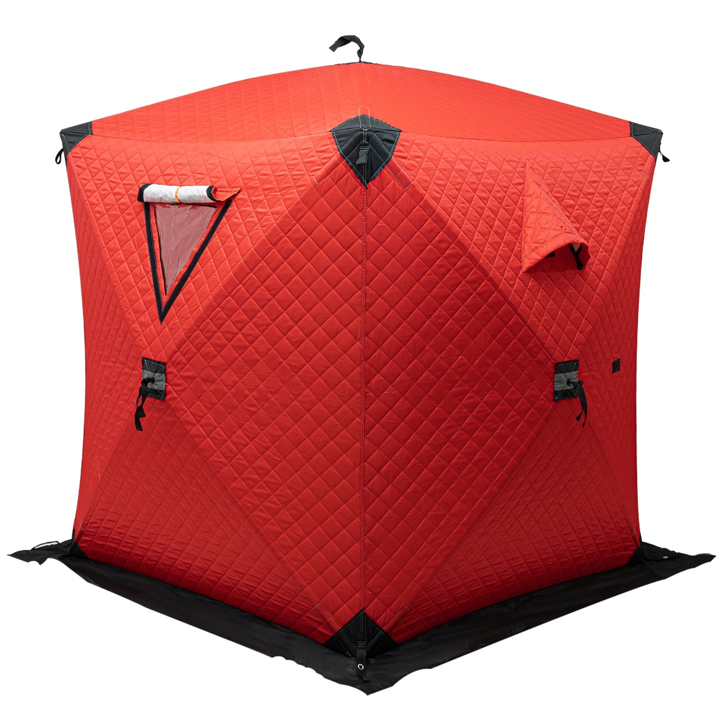 Bymaocar Ice Fishing Tent Square Thermal Shelter Dual Zipper Windproof