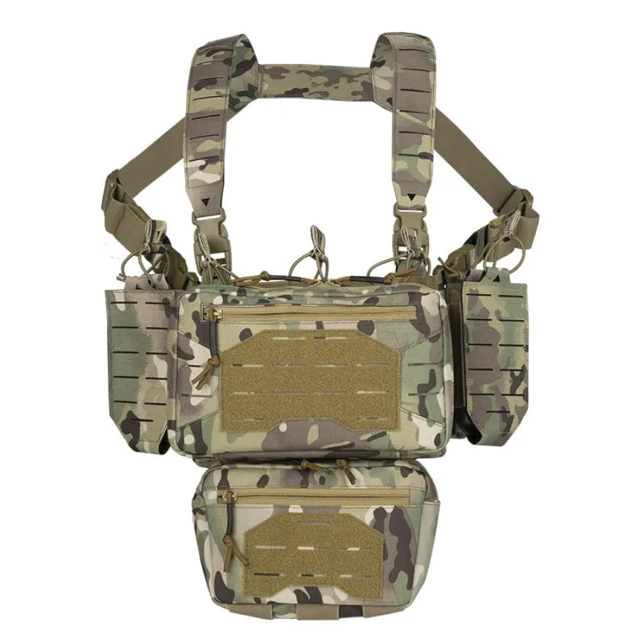 Tactical Chest Mini Rig 1000D Quick Release Vest With Pockets