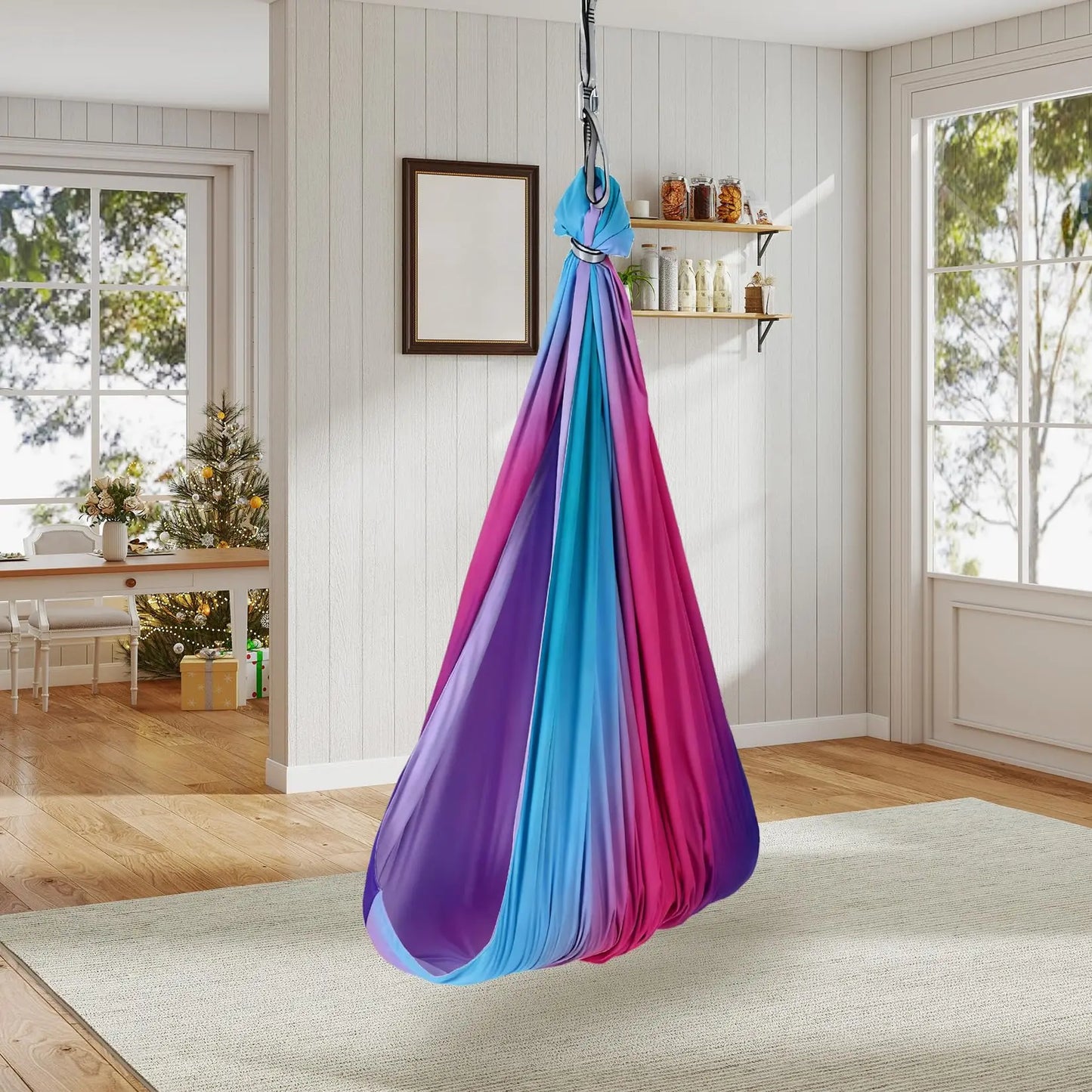 HiMISS Sensory Swing Hammock Chair for Kids Indoor Outdoor 360Swivel