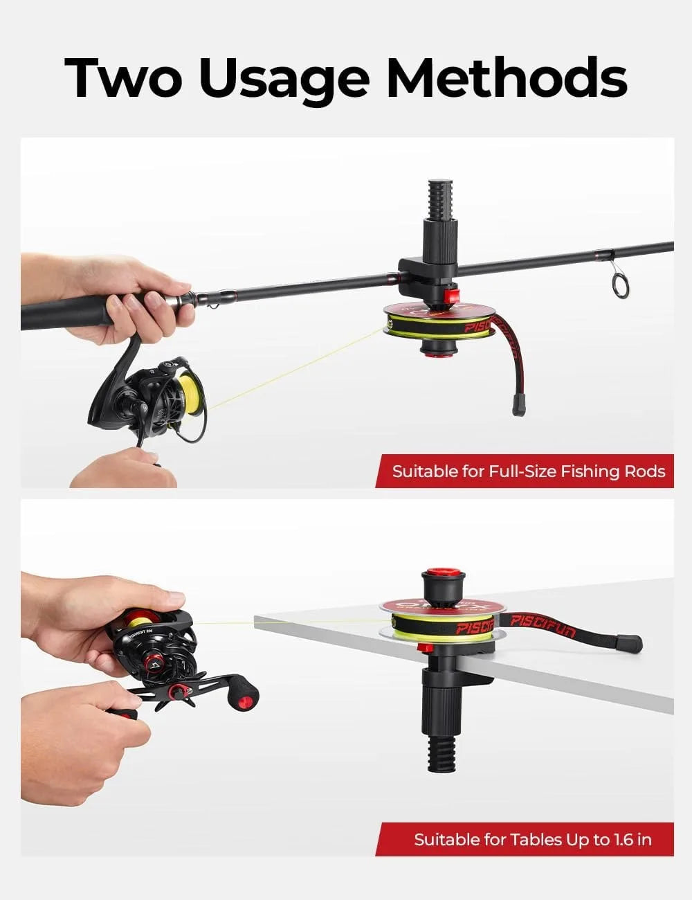 Fishing Line Spooler Fits Spinning Baitcaster And Spincast Reels