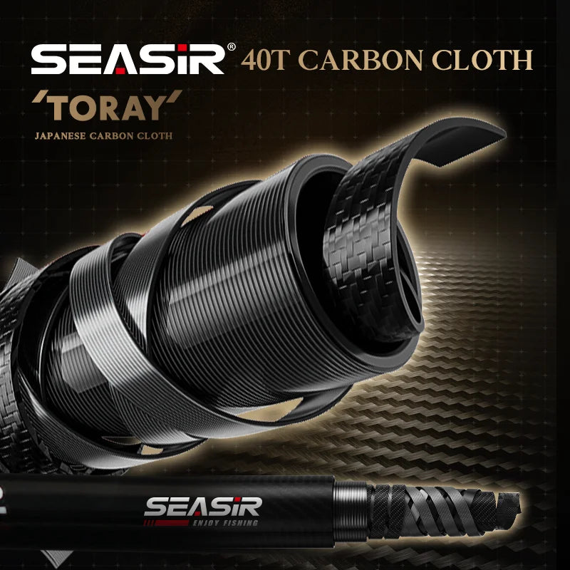 SeaSir Ultralight Spinning Baitcasting Fishing Rod With Carbon Handle