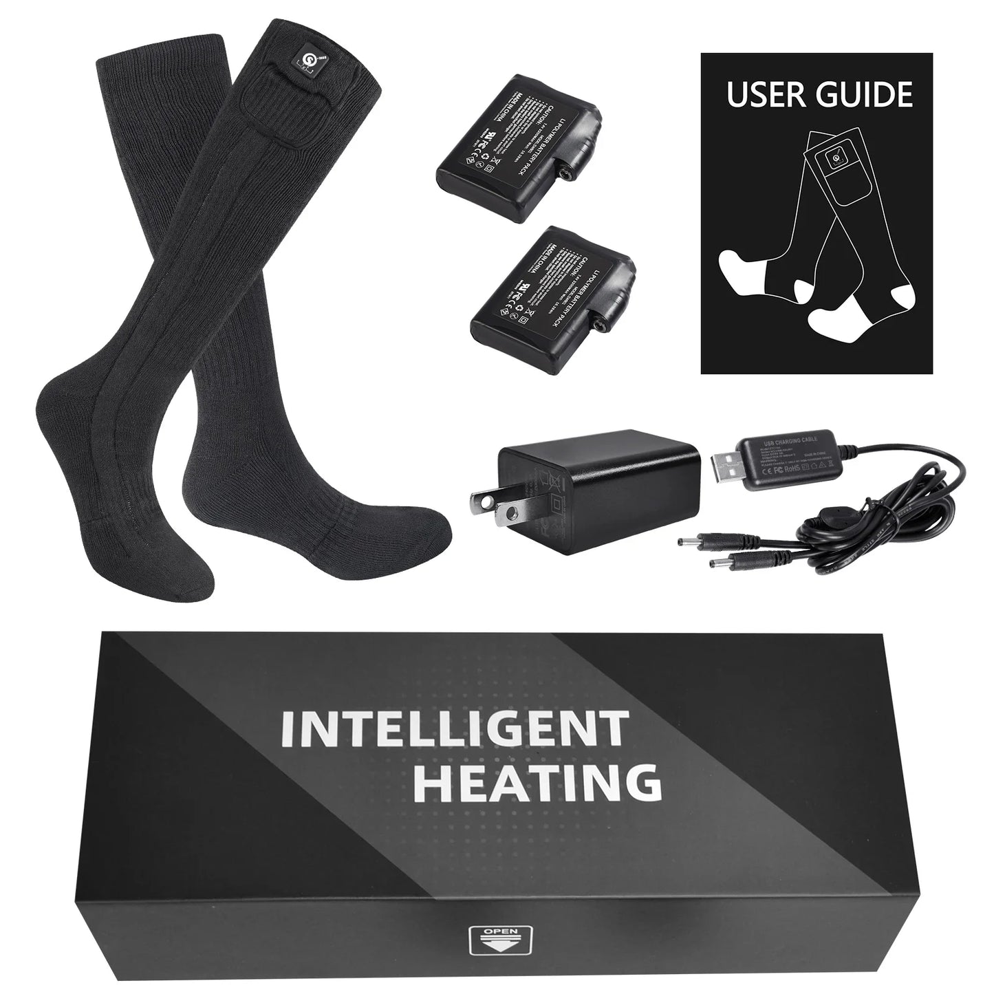 Snow Deer Rechargeable Heated Socks Winter Thermal Gear For Sports