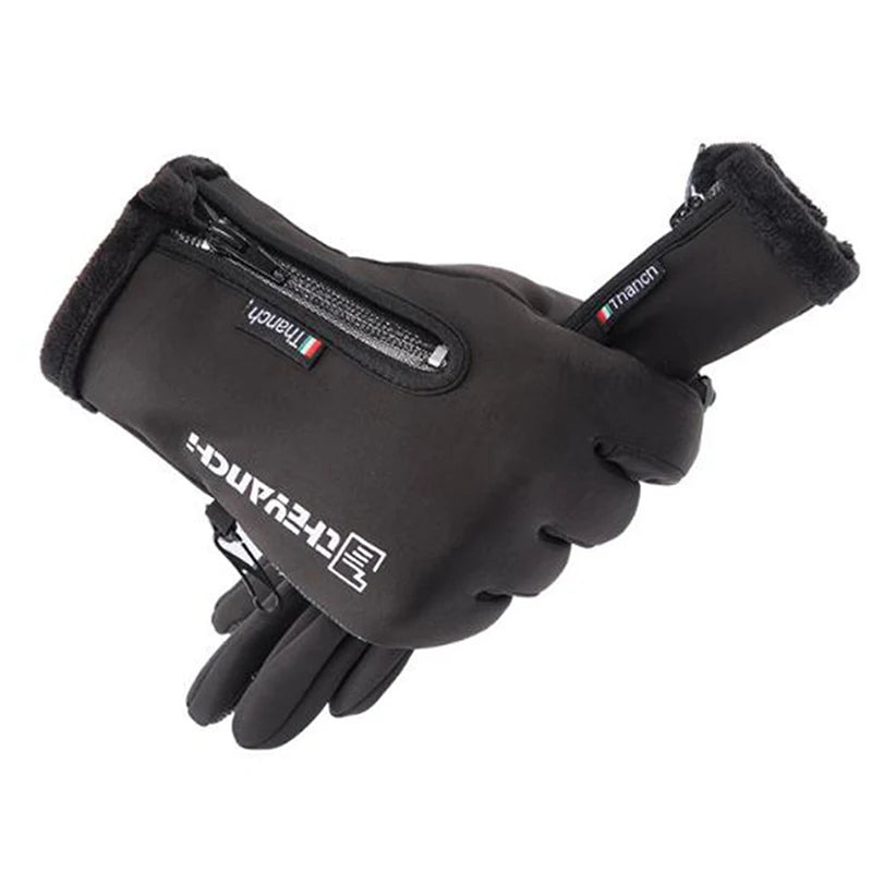 Waterproof Touchscreen Full Finger Fleece Gloves For Cycling Outdoor Running Ski