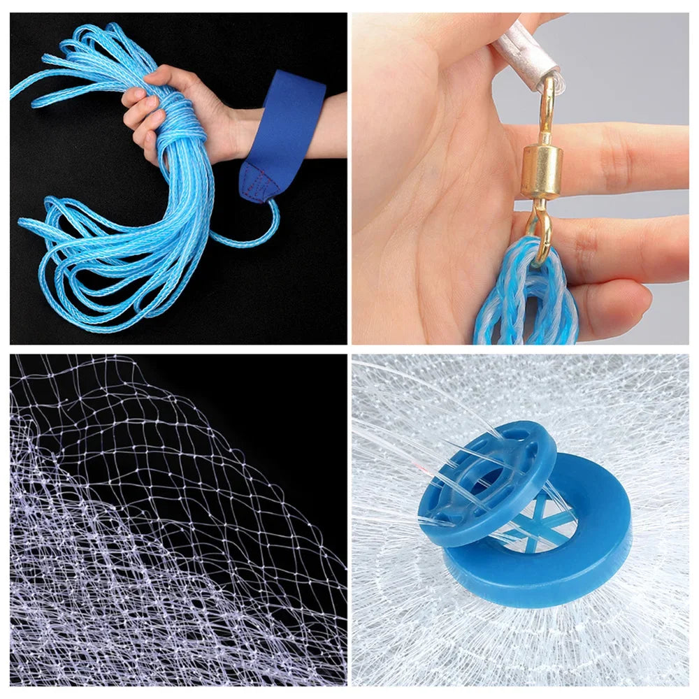Hand Throw Cast Net For Freshwater And Saltwater Fishing Bait