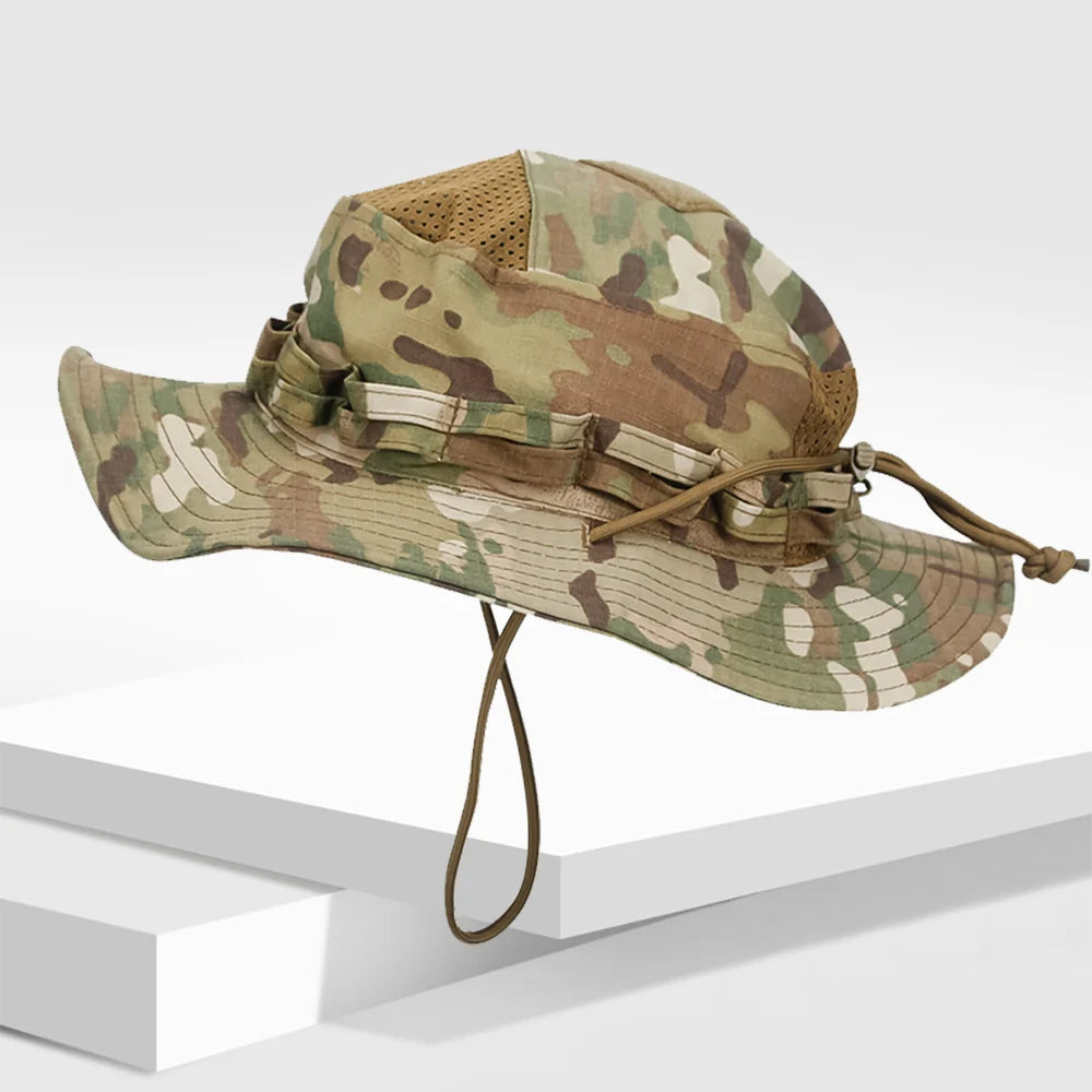 Unisex Breathable Boonie Hat For Outdoor Hiking And Fishing Windproof
